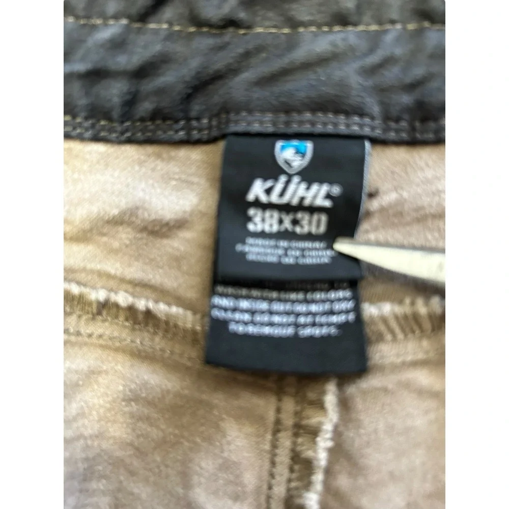 Kuhl Rydr Pants Mens 38x30 Brown Vintage Patina Dye Canvas Straight Leg 5016